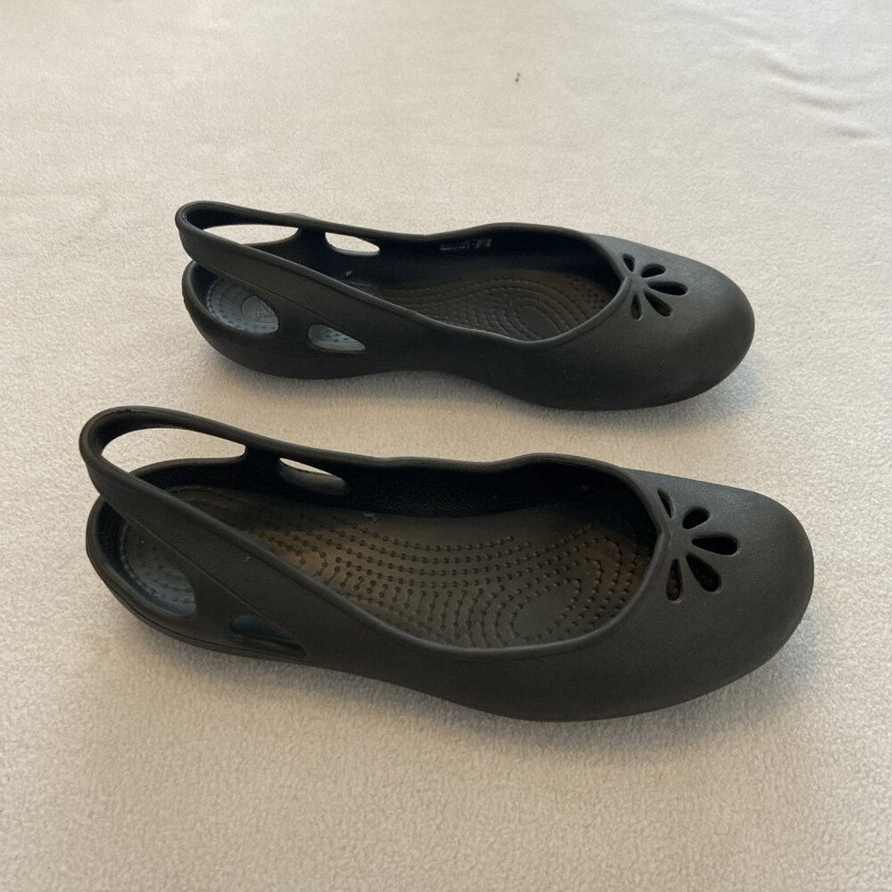 Crocs Kadee Women's sling  back Classic ballet flats  Shoes comfort 8 black - Picture 6 of 8